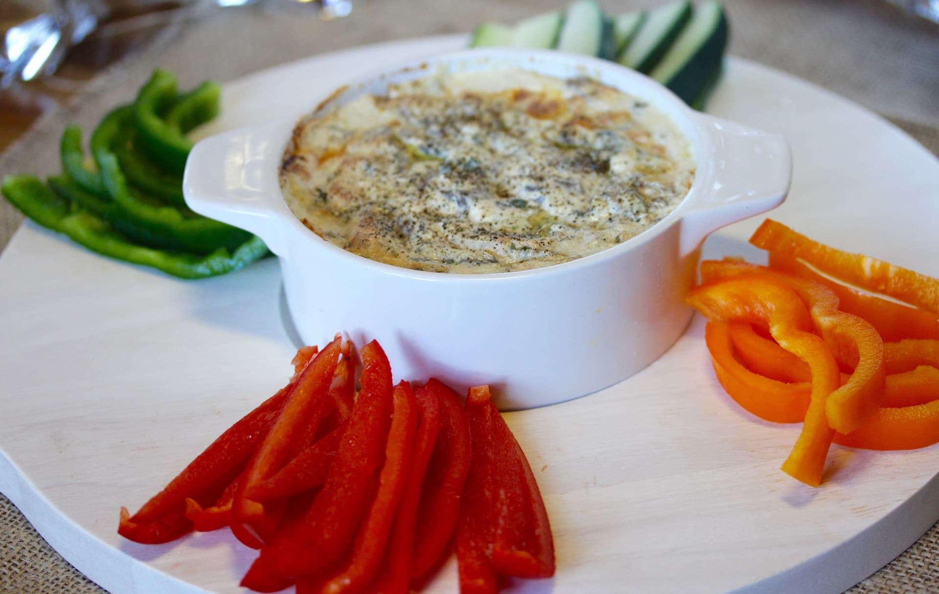 Warm Mushroom Fontina Vegetable Dip