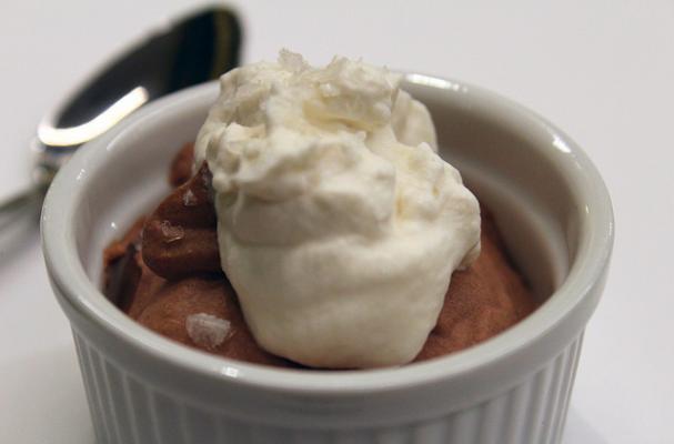 Dark Chocolate Mousse with Fleur de Sel Whipped Cream