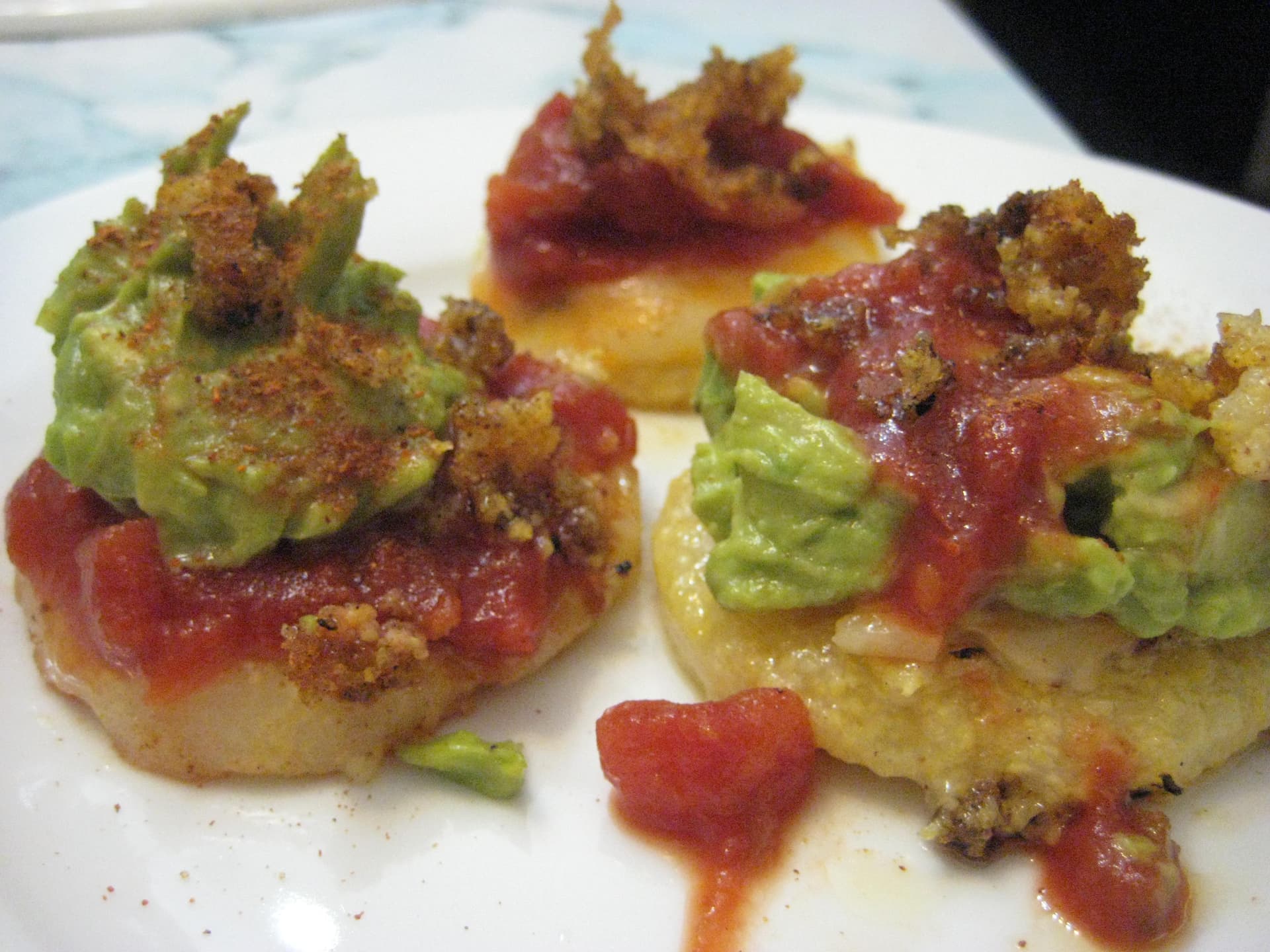 Tex-Mex Polenta Rounds with Chunky Guacamole 