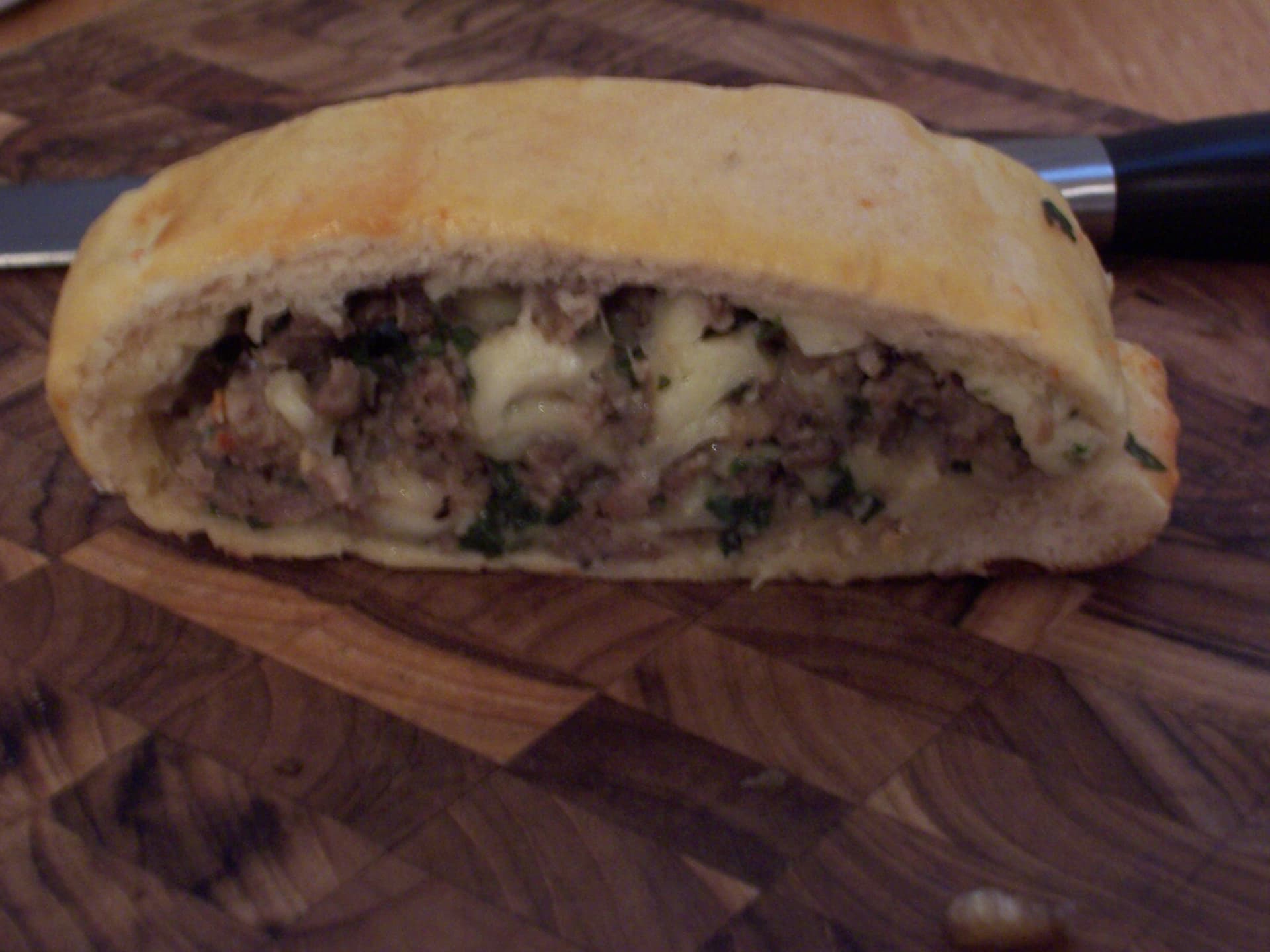 Sausage and 3 Cheese Bread