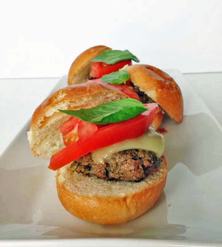 Bruschetta Burger Sliders