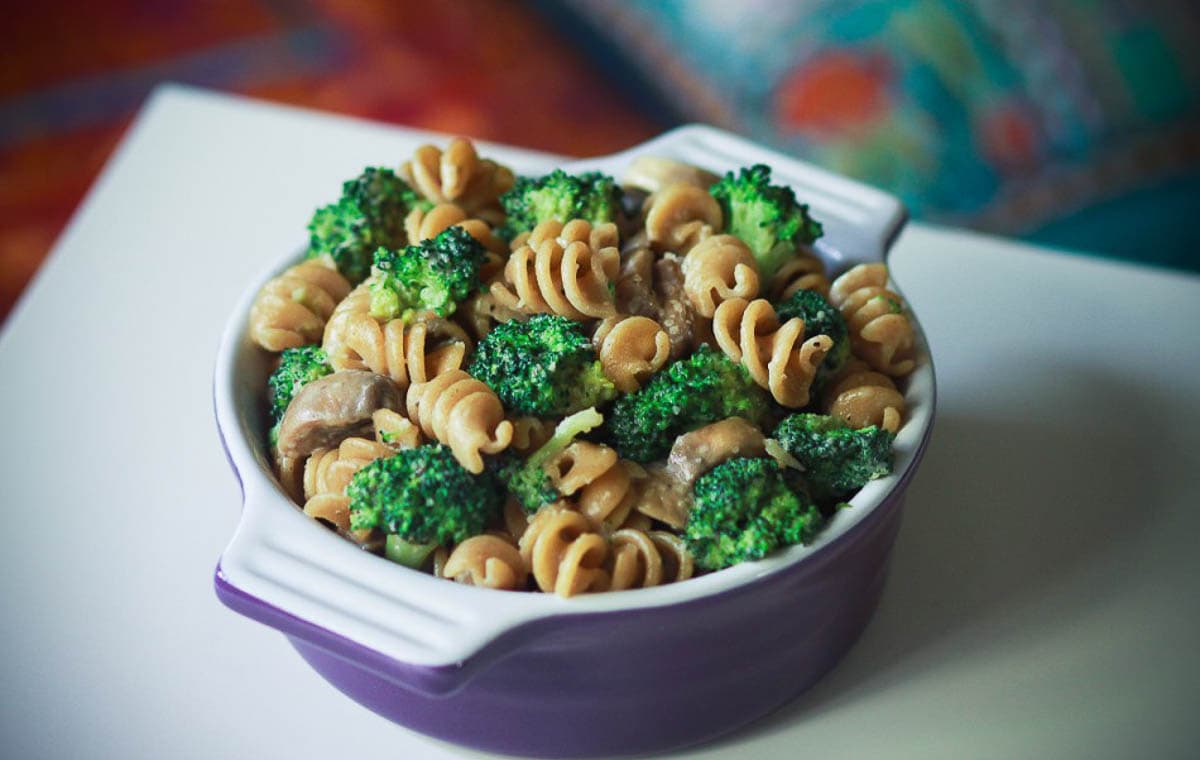 Broccoli & Mushroom Whole Wheat Pasta 