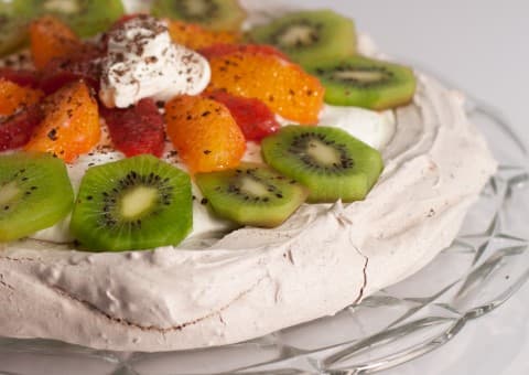 Chocolate Pavlova with Winter Fruit