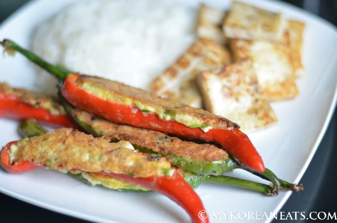 Gochu Jeon (Stuffed Chili Peppers)