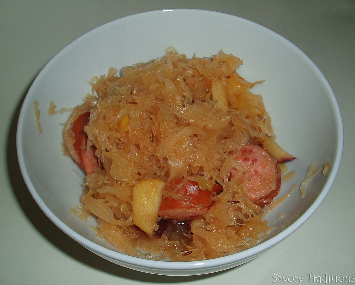 Apple and Sauerkraut Sausage
