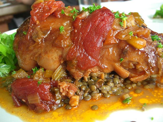 Zampone with Lentils