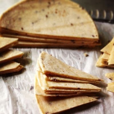 Savory and Sweet tortilla chips, homemade goodness