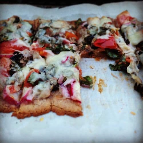 Ffwd: Fresh Tuna, Machengo and Basil Pizza, gluten free and on the grill