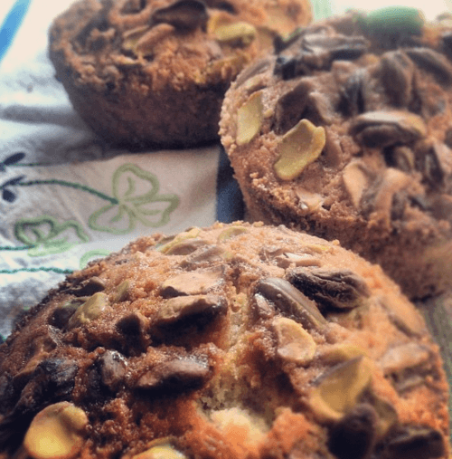 Pistacio Cake...Almond Financier with pistachios.