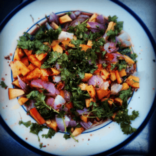 Easy grilled fish with a touch of peach