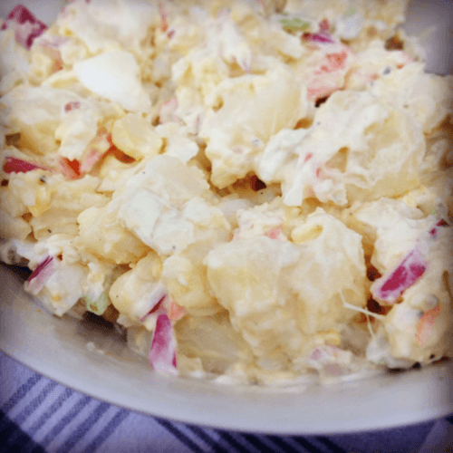 My Mother's Potato Salad, with radishes