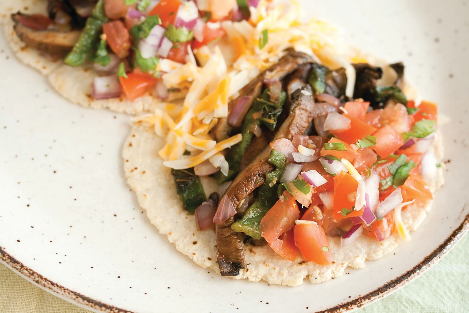 Grilled Portabella and Poblano Tacos