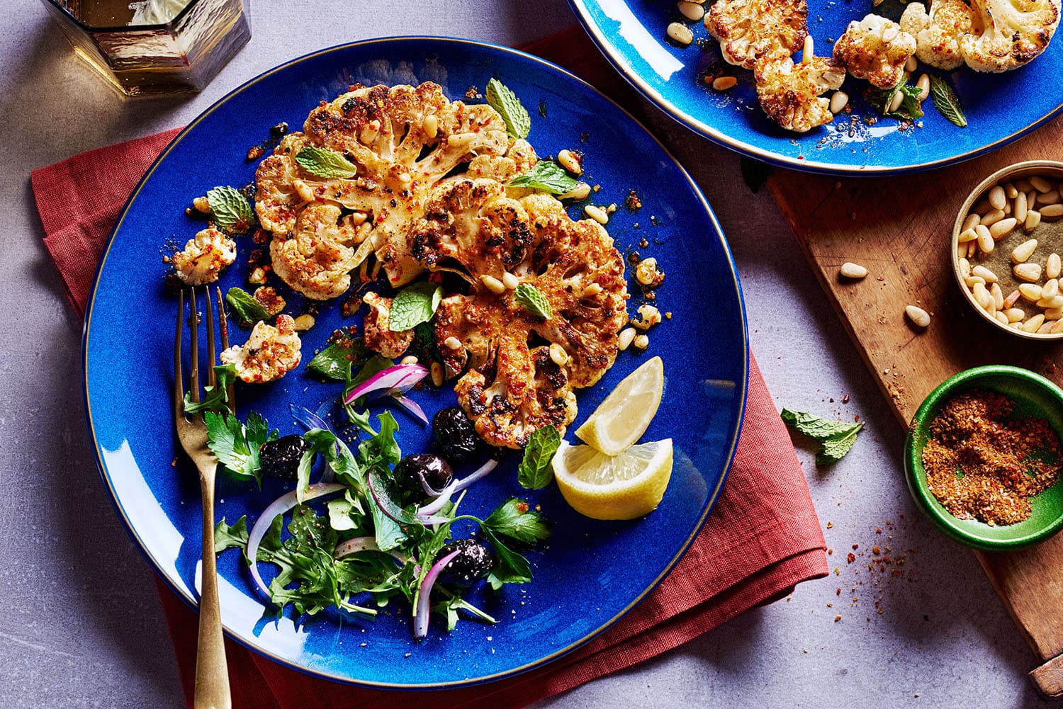 Harissa Cauliflower Steaks