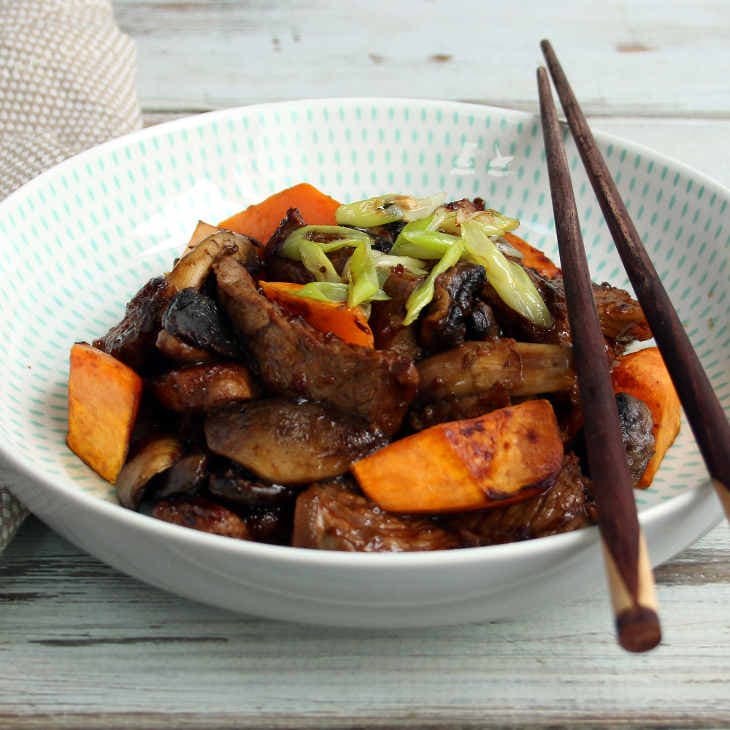 AIP Beef Teriyaki Recipe with Sweet Potato Chunks