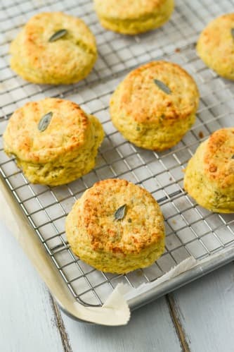 Acorn Squash Biscuits with Sage & Gruyere