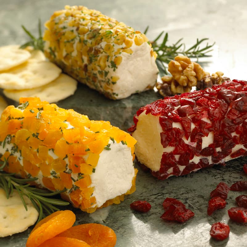 Goat Cheese Log Rolled in Dried Apricot & Rosemary 