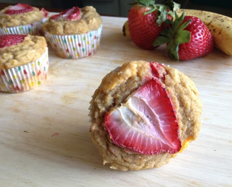 Banana Mango Strawberry Muffins