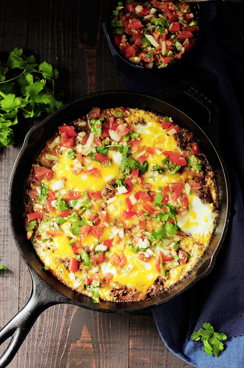 Barbacoa Beef and Egg Skillet Bake