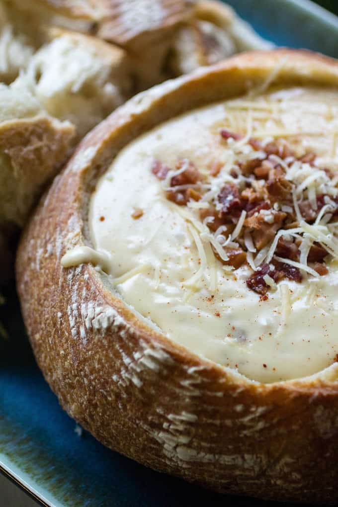 EASY BEER CHEESE DIP WITH BACON