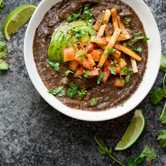 Slow Cooked Black Bean Soup