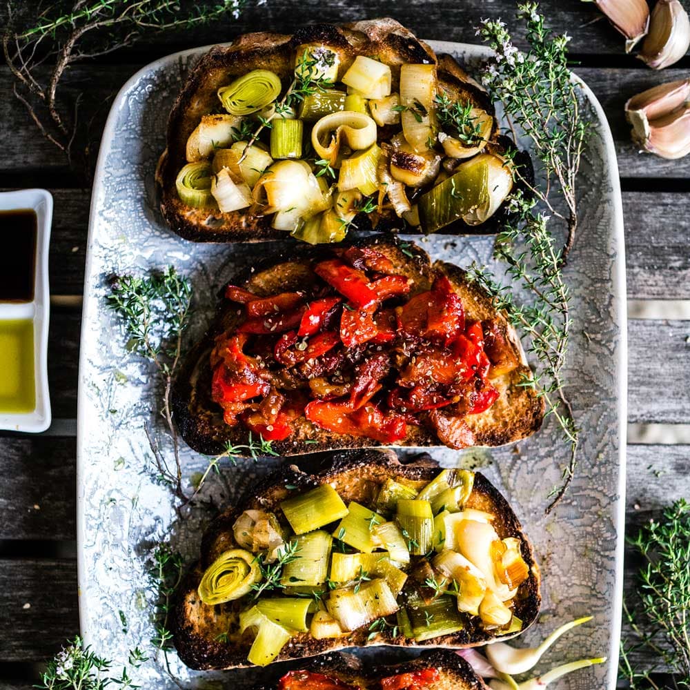 Caramelised Vegetable Bruschette