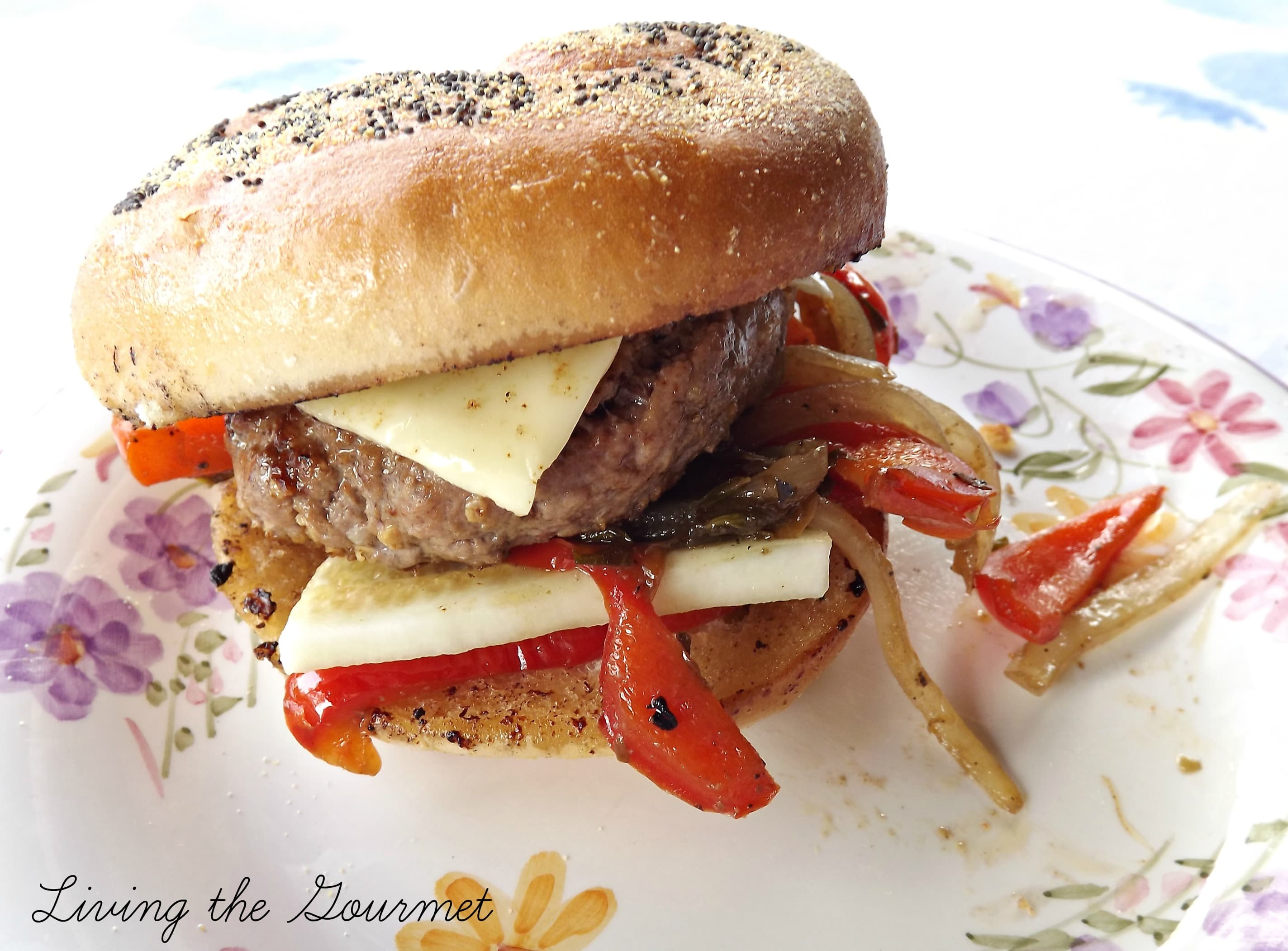 Burgers with Sweet and Spicy Bell Pepper Relish