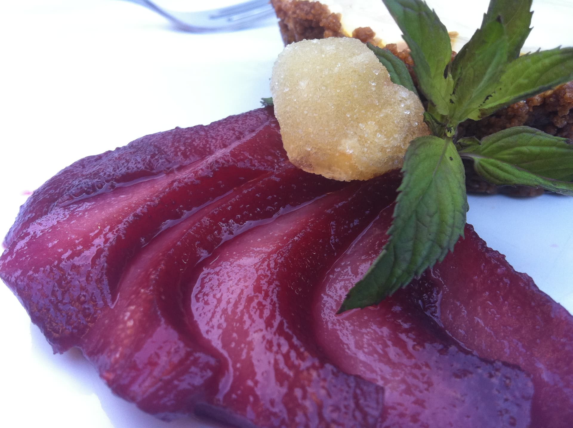 Scarlet Poached Pears