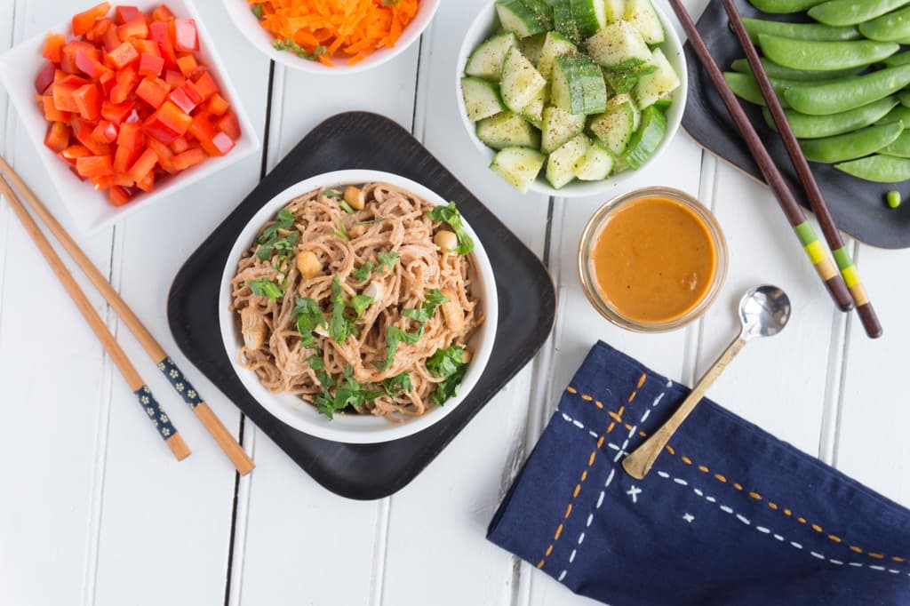 Cashew Noodle Salad with Veggies