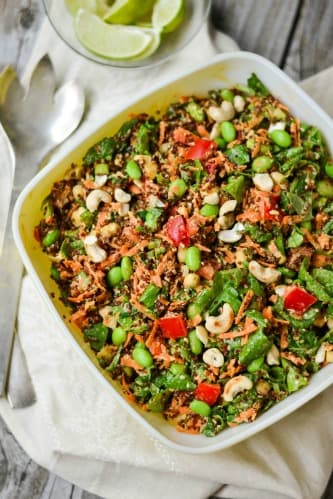 Cashew-Sesame Quinoa Salad 