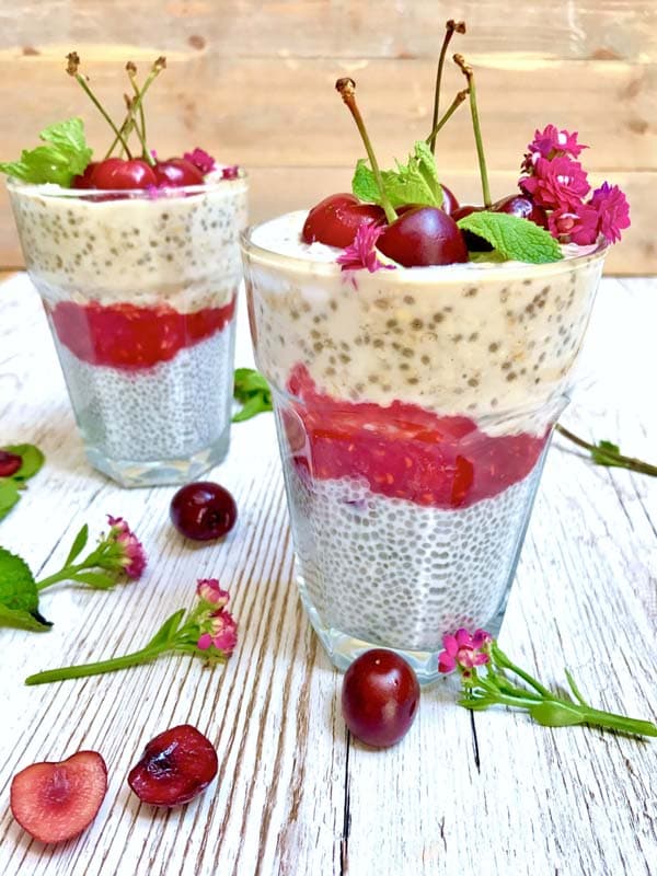 Overnight Cherry Chia Seed Pudding – Paleo/Gluten Free/Vegan