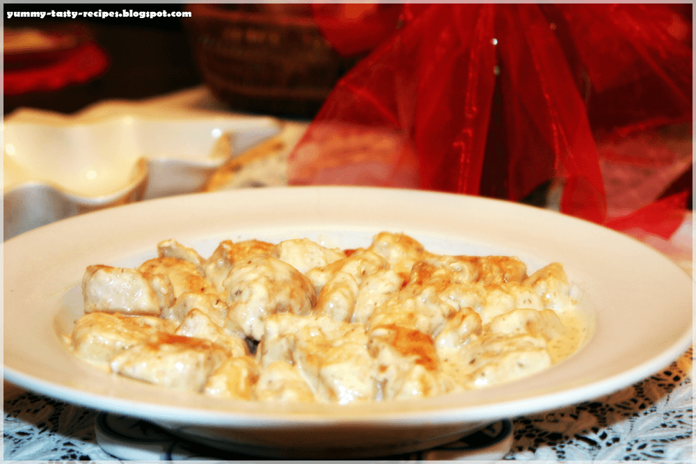 Chicken With Cream & Garlic 