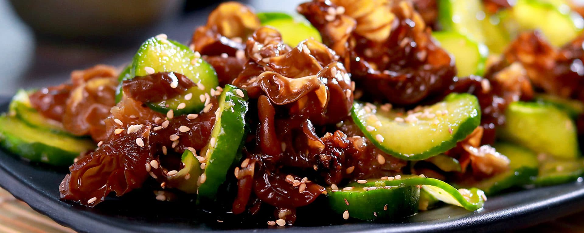 Chilled Cucumber and Woodear Mushroom Salad