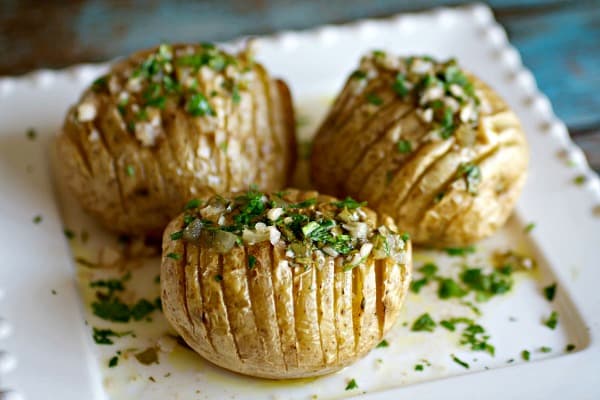 Chimichurri Hasselback Potatoes