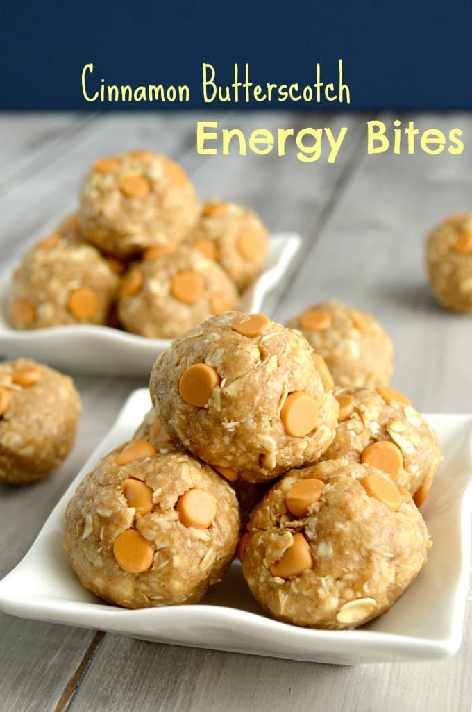 {No Bake} Cinnamon Butterscotch Energy Bites