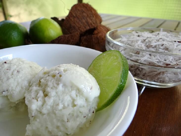 Coconut lime ice cream
