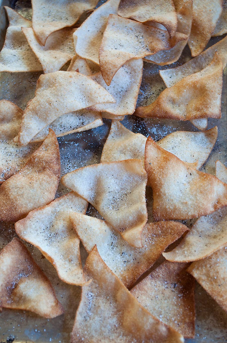 Wonton Chips with White Tea Salt