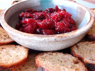 Cranberry Chutney with Red Pepper Flakes