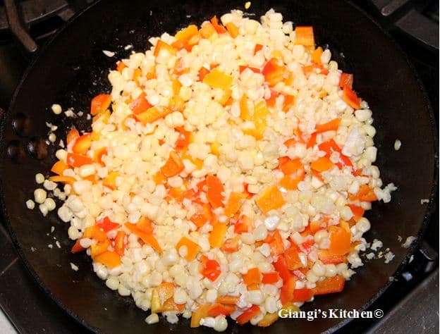 Creamed Corn and Red Bell Pepper
