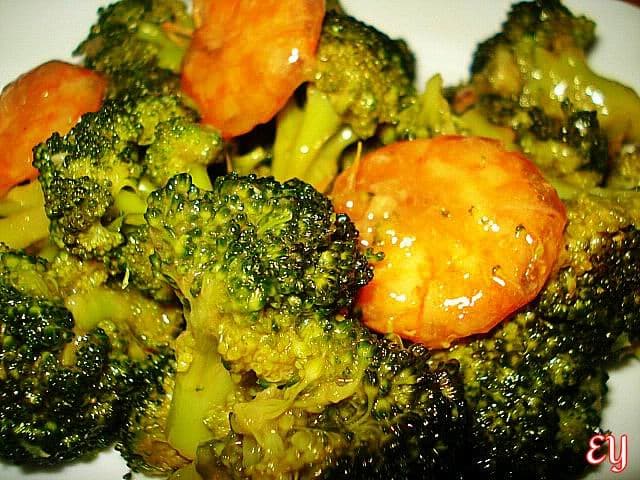 Prawns Stir Fried Broccoli Hongkong 