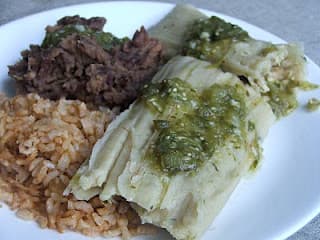 Salsa Verde Chicken Tamales