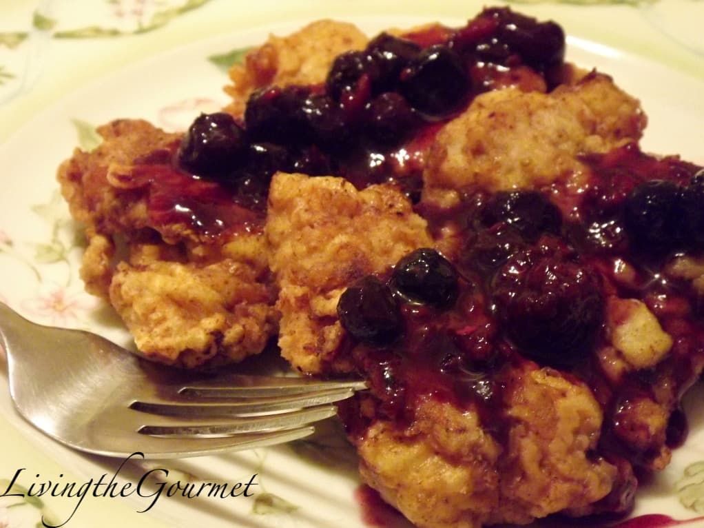 Boneless Fried Chicken Thighs with Blueberry Sauce!!!