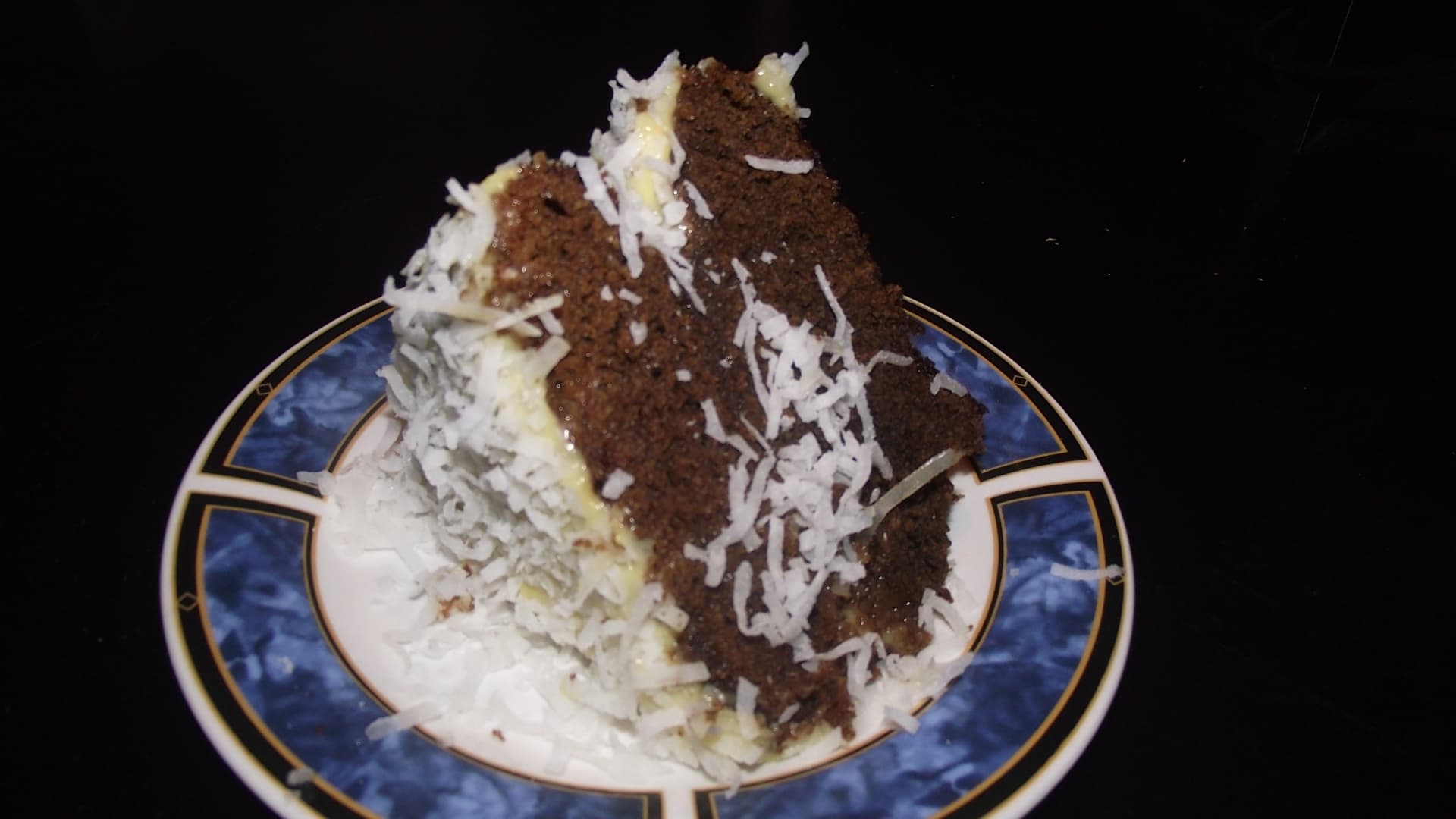 Chocolate cake with coconut and rum “Mmm, Yum!”
