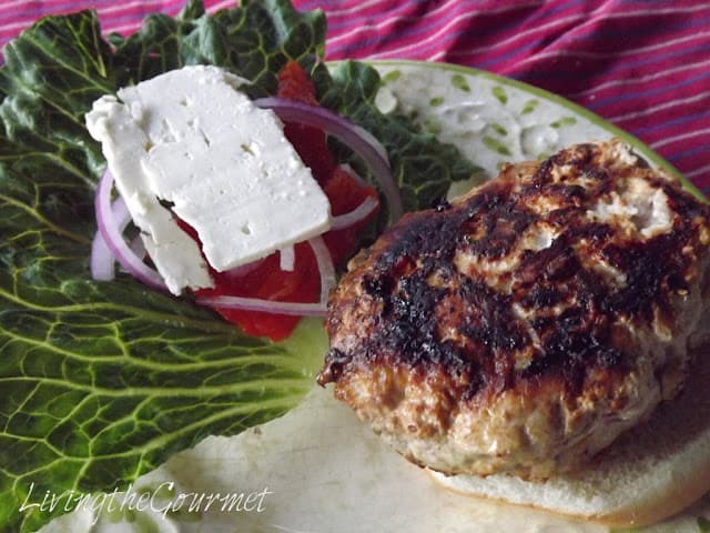 Greek Style Pork Burgers