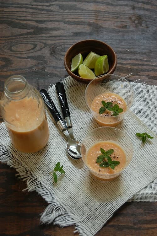 Chilled melon summer soup