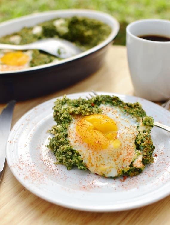 Egg spinach quinoa breakfast
