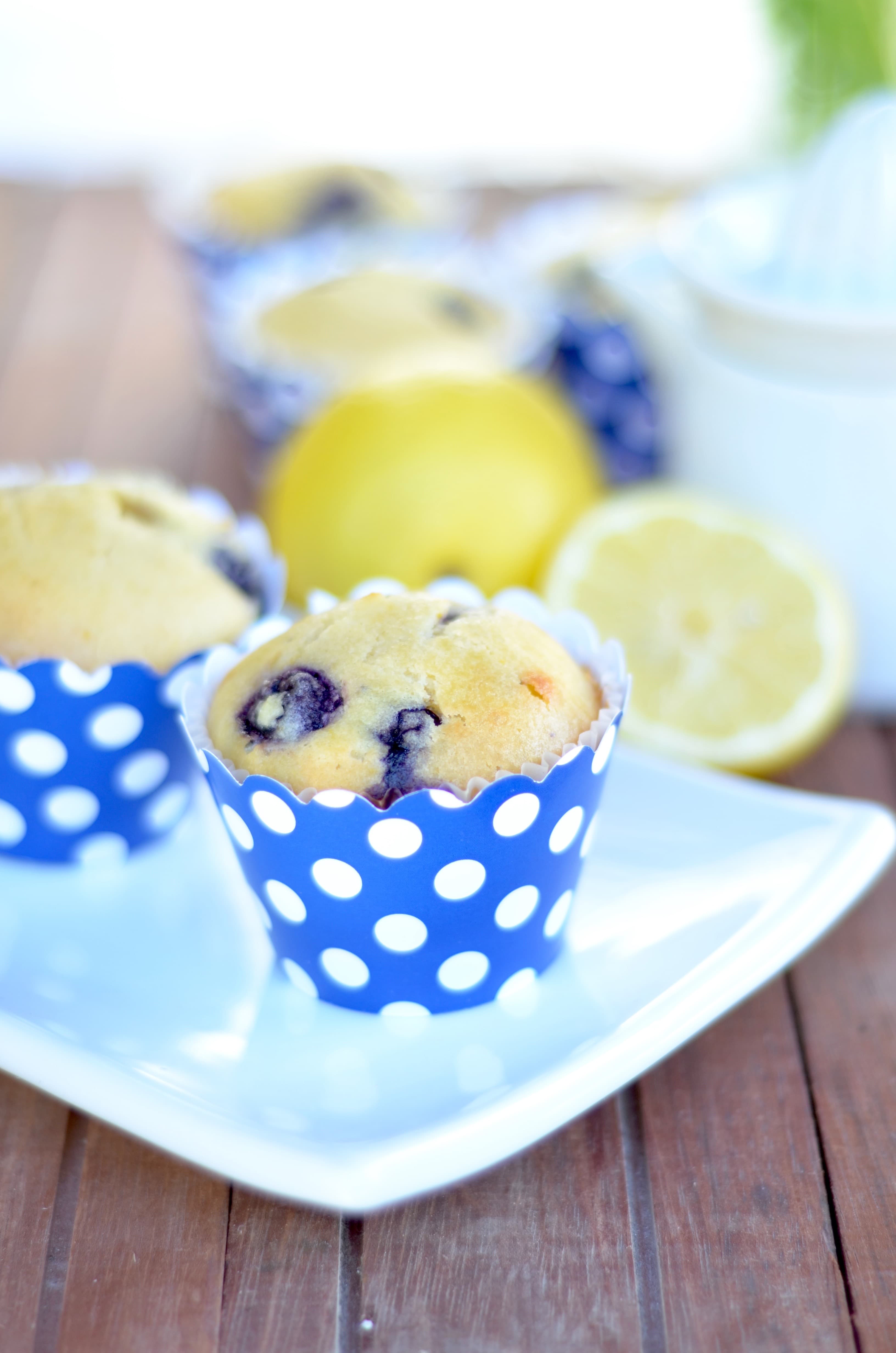 Paleo Blueberry Lemon Muffins