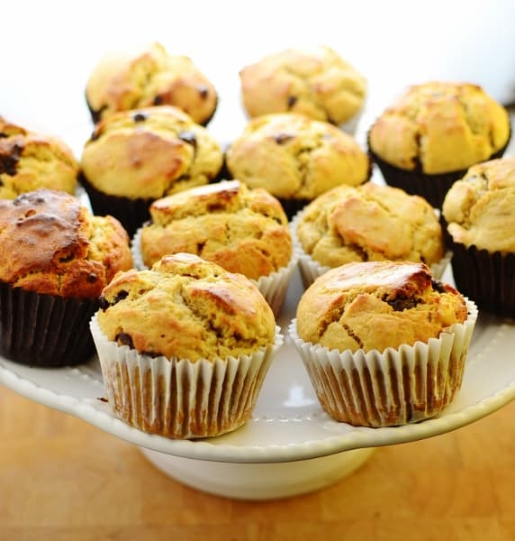Peanut butter banana muffins with wheatgerm