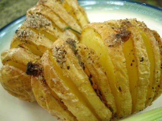 Hasselback baked potatoes