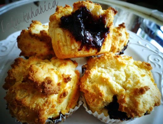 Hazelnut plum muffins