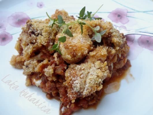 Cauliflower and sausage casserole